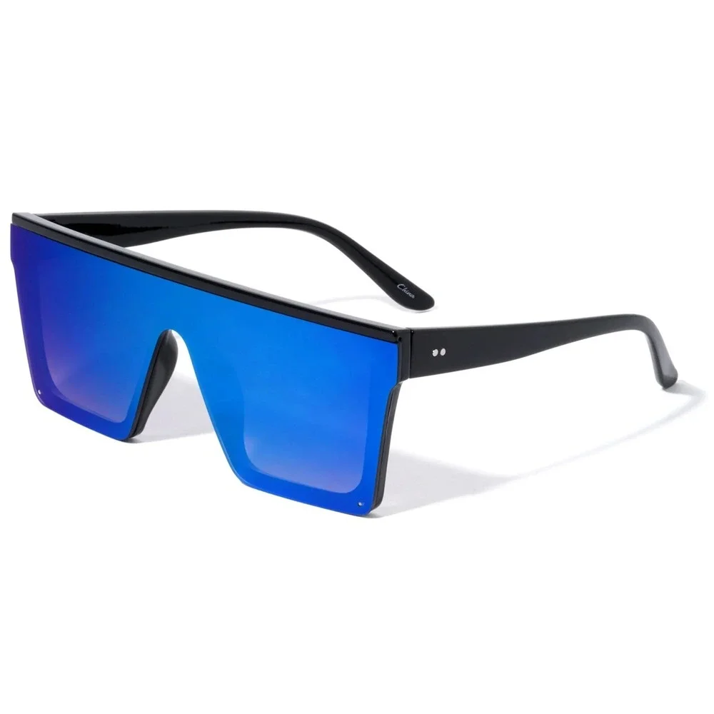 Shield Sunglasses Men's Fashion Visor Sunglasses Blue Mirrored Lens Driving‎ New
